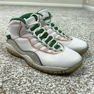 Jordan Air Jordan 10 Retro Wings Shoes Mens Size 9.5 White Green Sneaker Sport